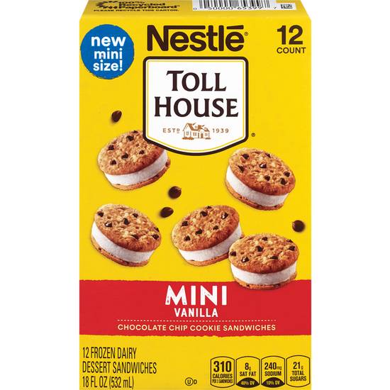 Order Nestle Toll House Choc Chip Cookie Sandwiches Minis 12-1.5oz food online from Cvs store, LANETT on bringmethat.com