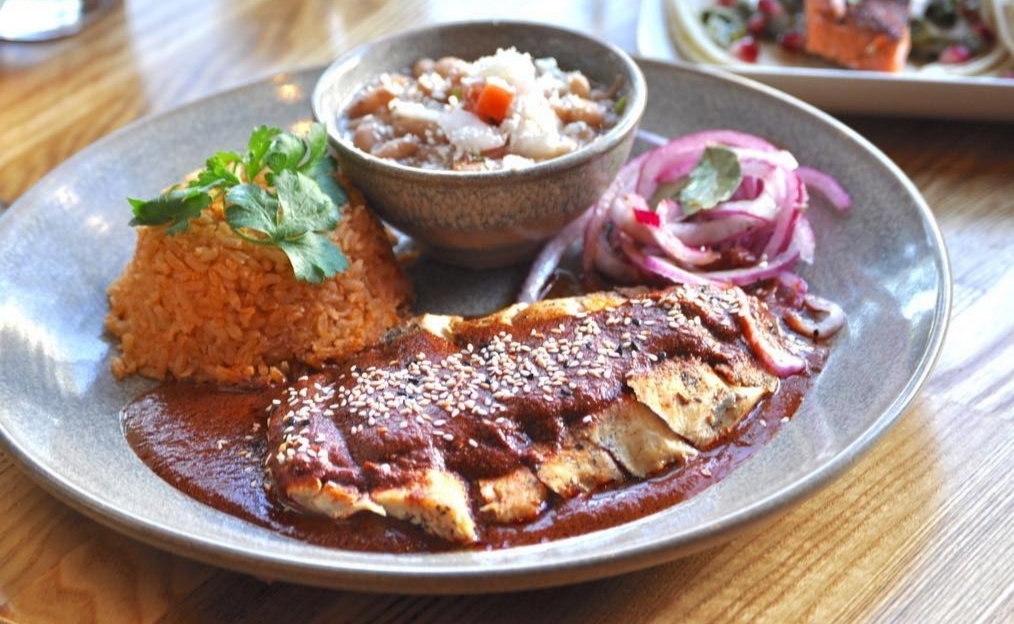 Order Mole Poblano food online from Lola Mexican Cuisine store, Long Beach on bringmethat.com