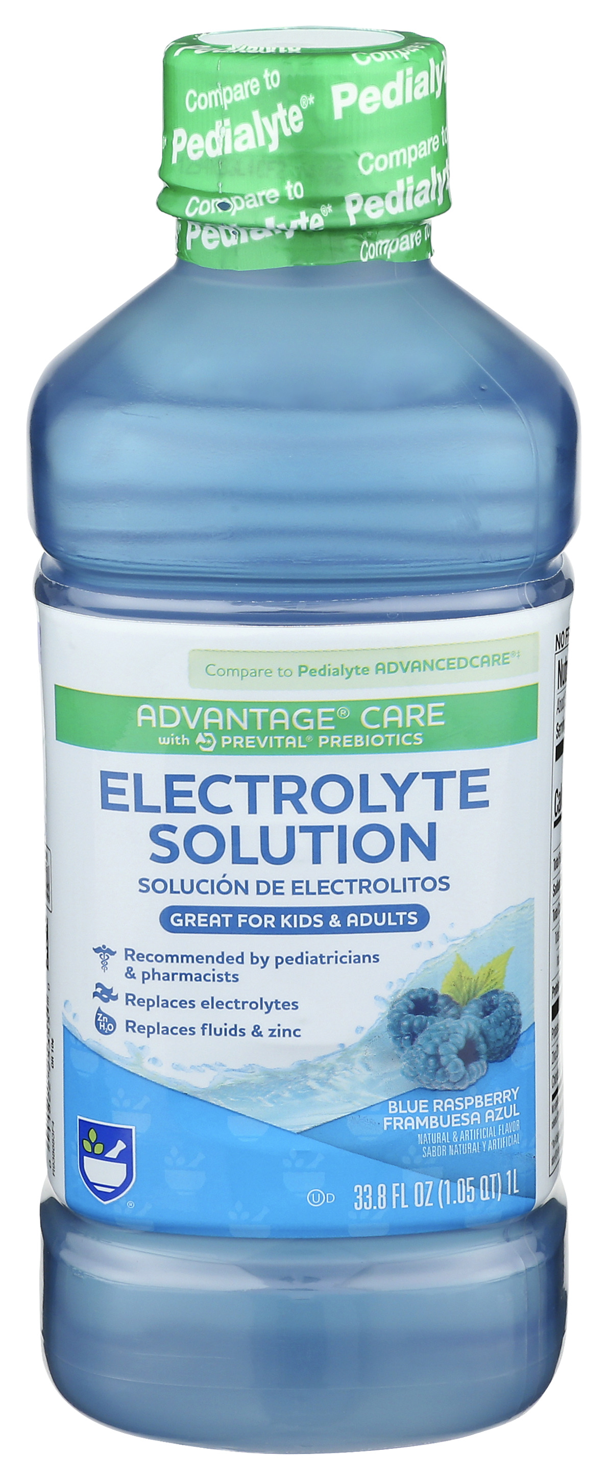 Order Rite Aid Advantage Care Electrolyte Solution, Blue Raspberry - 33.8 fl oz food online from Rite Aid store, MILLER PLACE on bringmethat.com