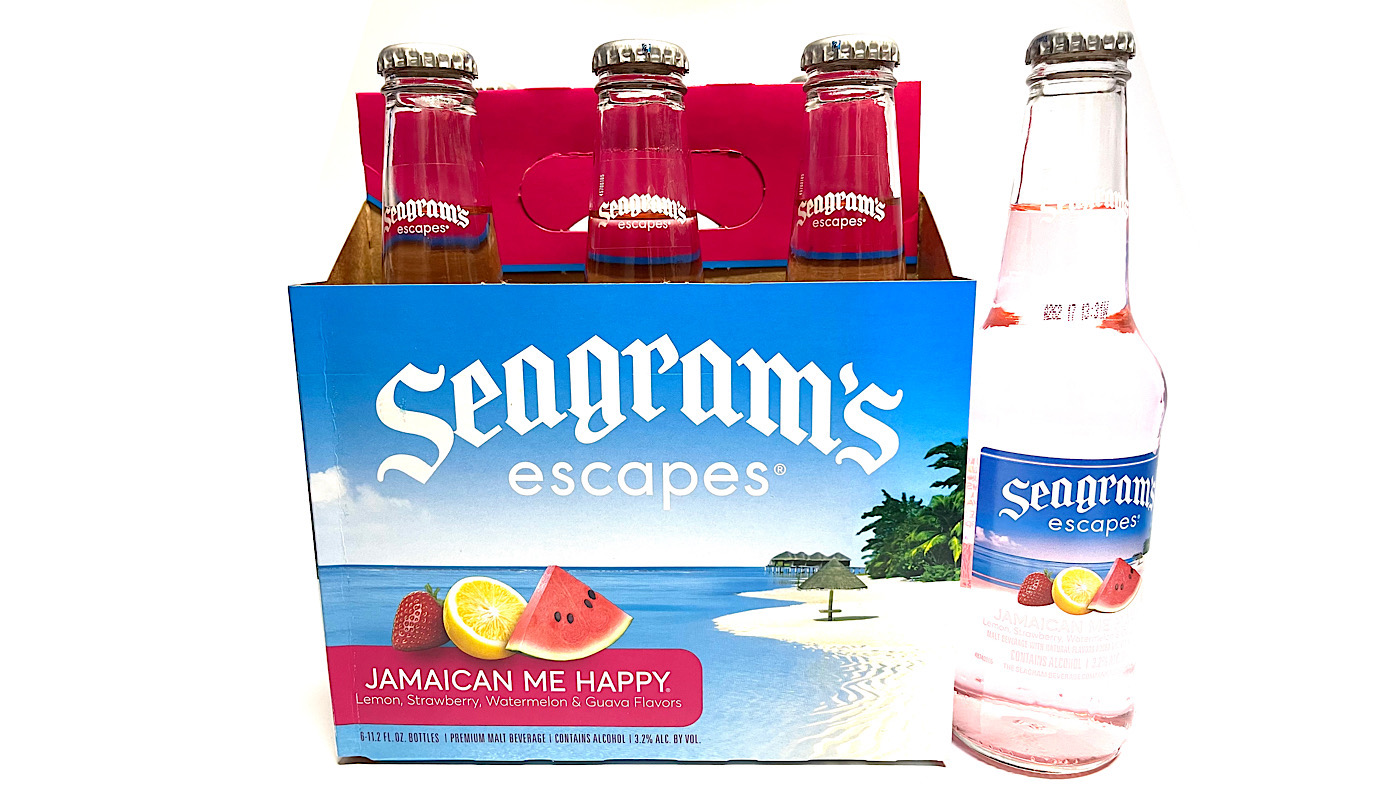 Order SEAGRAM'S ESCAPES JAMAICAN ME HAPPY 6PACK BOTTLE food online from K-Town Beer & Wine Food Mart store, Los Angeles on bringmethat.com
