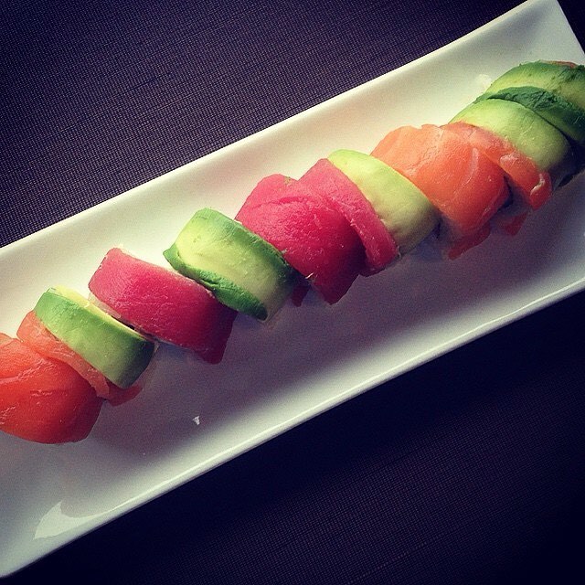 Order Rainbow Roll food online from Sushi Boss store, Indianapolis on bringmethat.com
