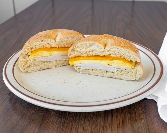 Order Turkey, Egg, and Cheese Breakfast Sandwich food online from Roger Deli store, Mountain View on bringmethat.com