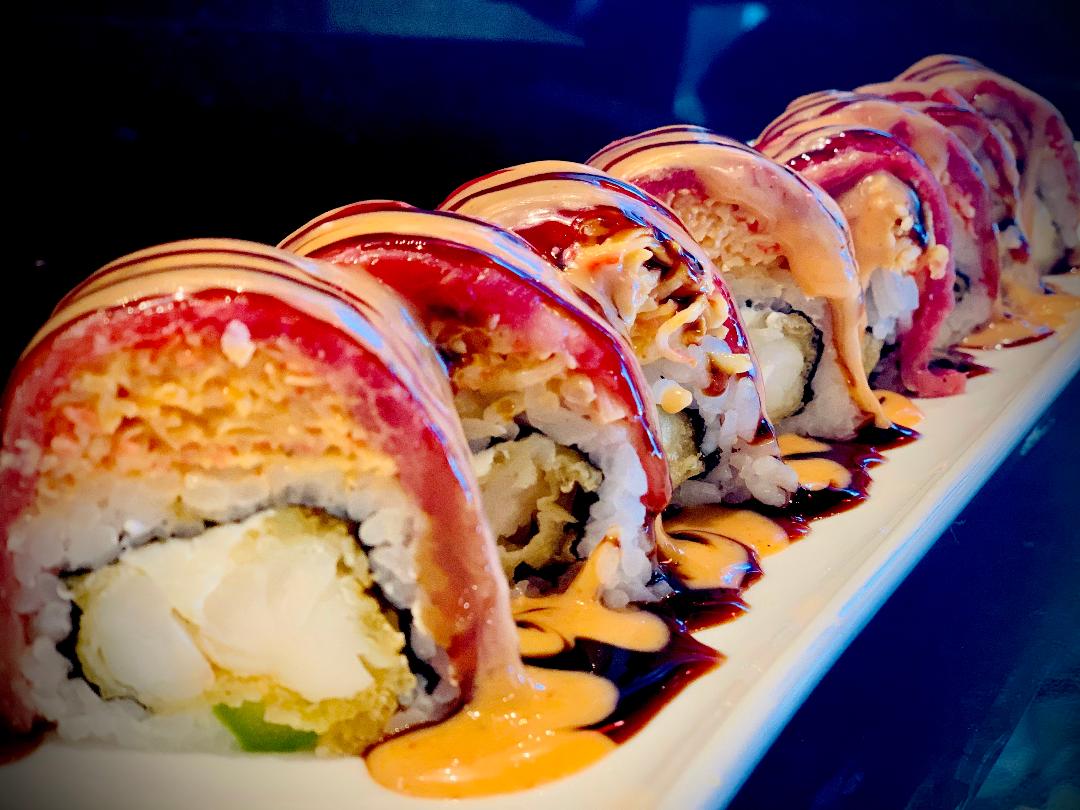Order Surf and Turf Roll food online from Misawa Sushi Bar store, Louisville on bringmethat.com