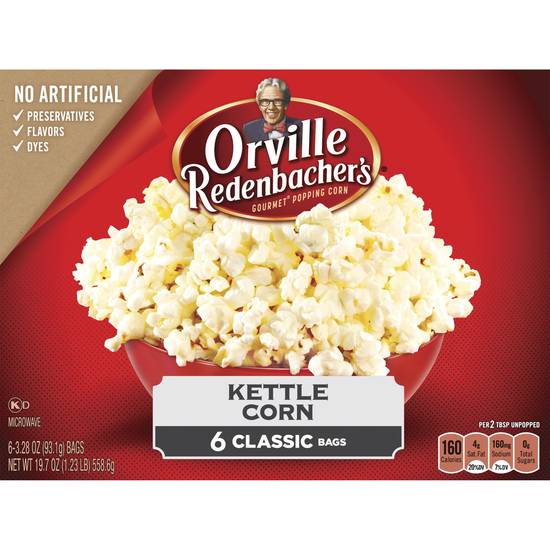 Order Orville Redenbacher's Kettle Corn Microwave Popcorn, 6 CT food online from Cvs store, UPLAND on bringmethat.com