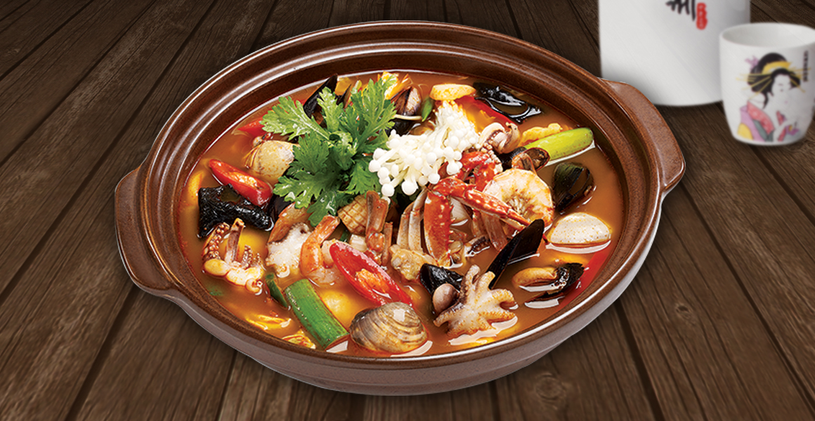Order 해물짬뽕탕 Spicy Seafood with Crunchy Rice food online from Duri Pocha store, Ridgefield on bringmethat.com