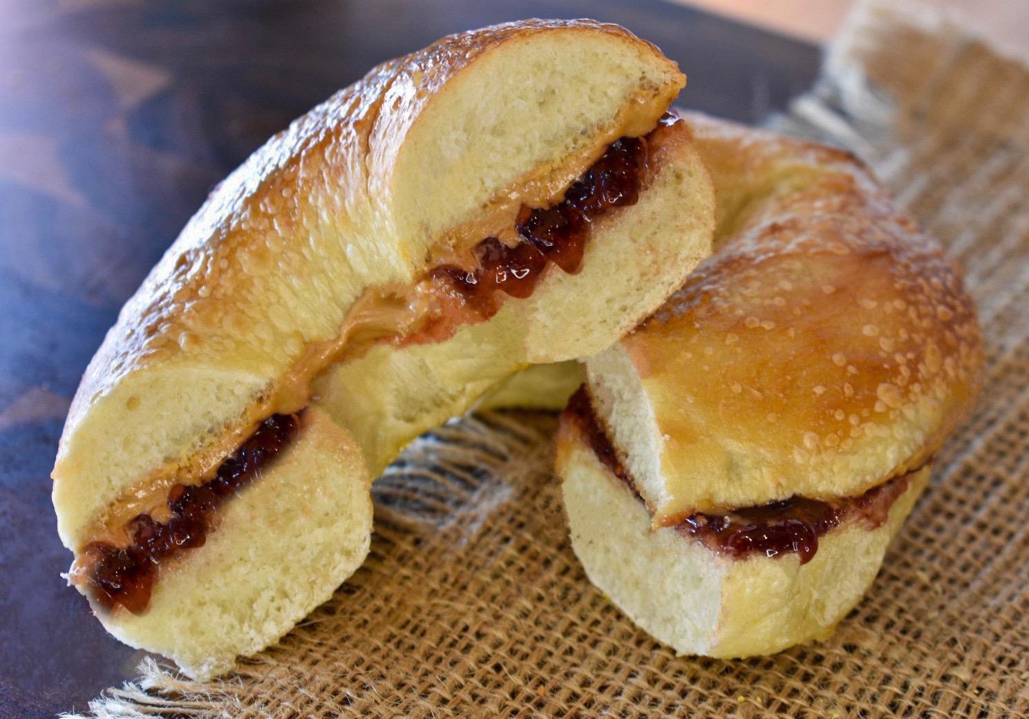Order Bagel with Peanut Butter and Jelly food online from Bagel Nosh store, Gilbert on bringmethat.com