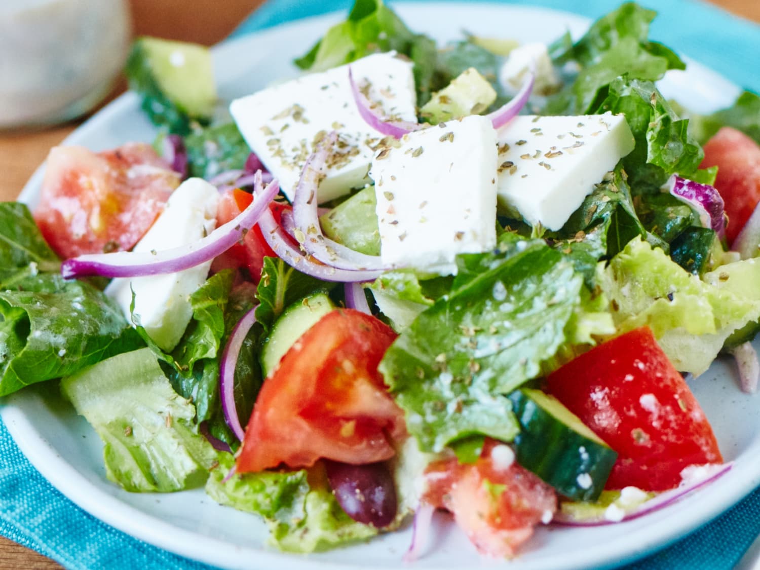 Order Greek Salad food online from Gaslamp Bbq store, San Diego on bringmethat.com