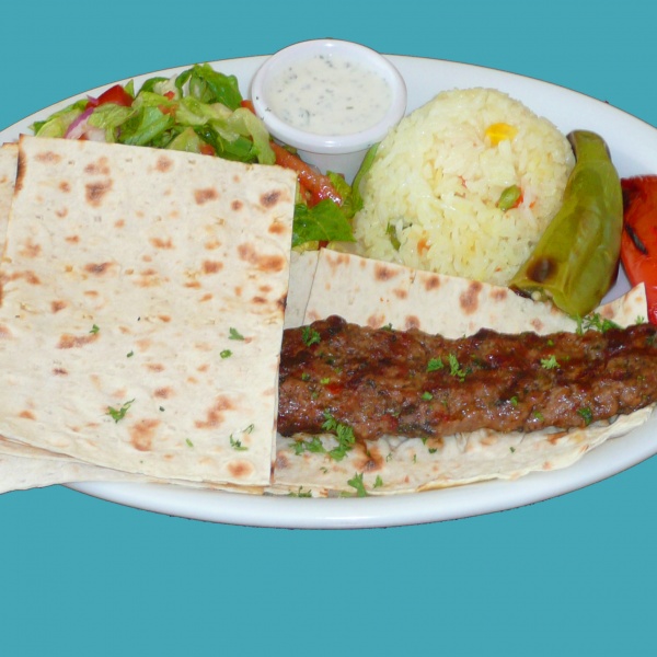 Order Adana Kebab Plate food online from North beach gyros catering store, San Francisco on bringmethat.com