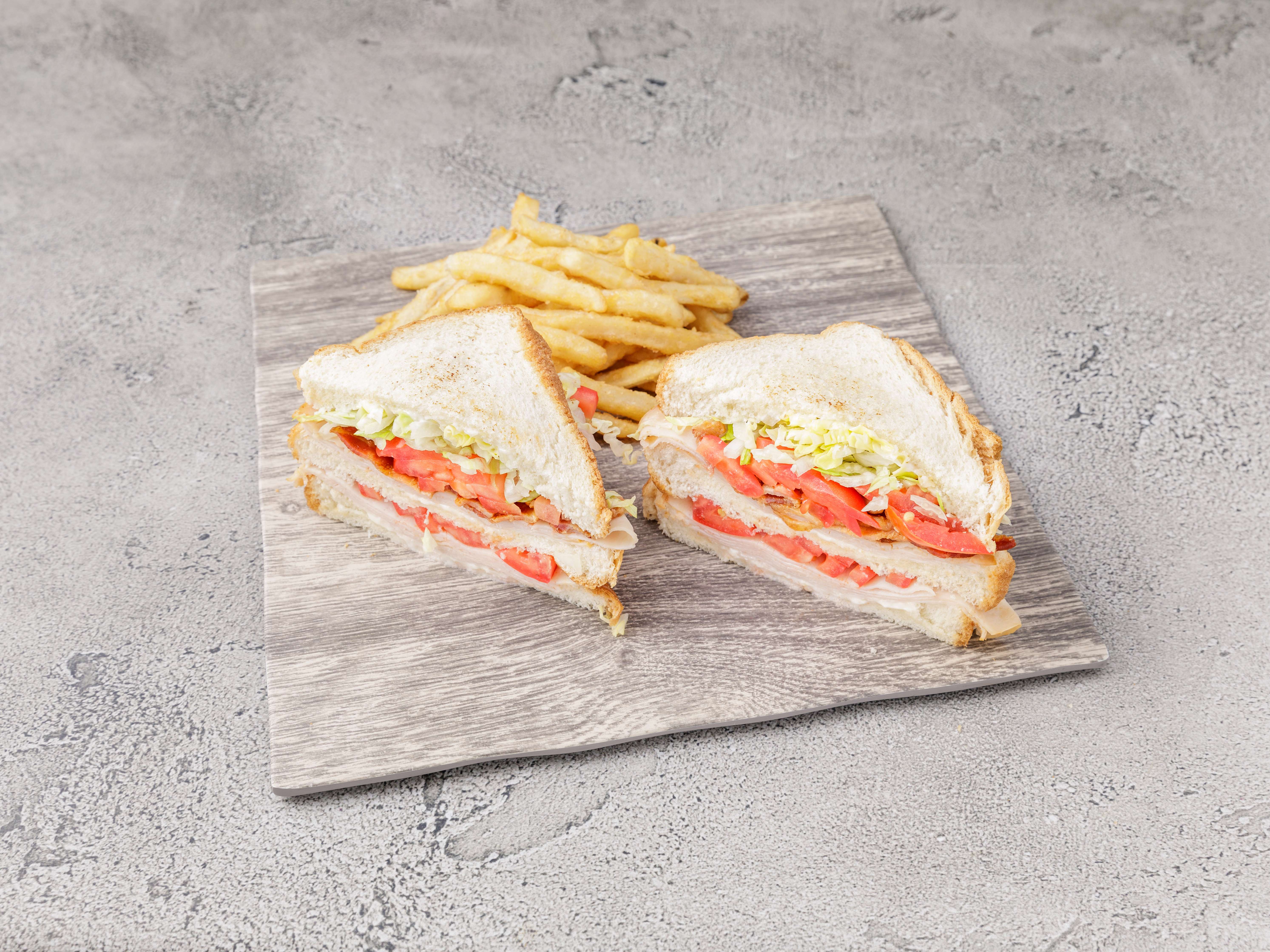 Order Turkey Club Sandwich food online from Athens Pizza store, Northborough on bringmethat.com