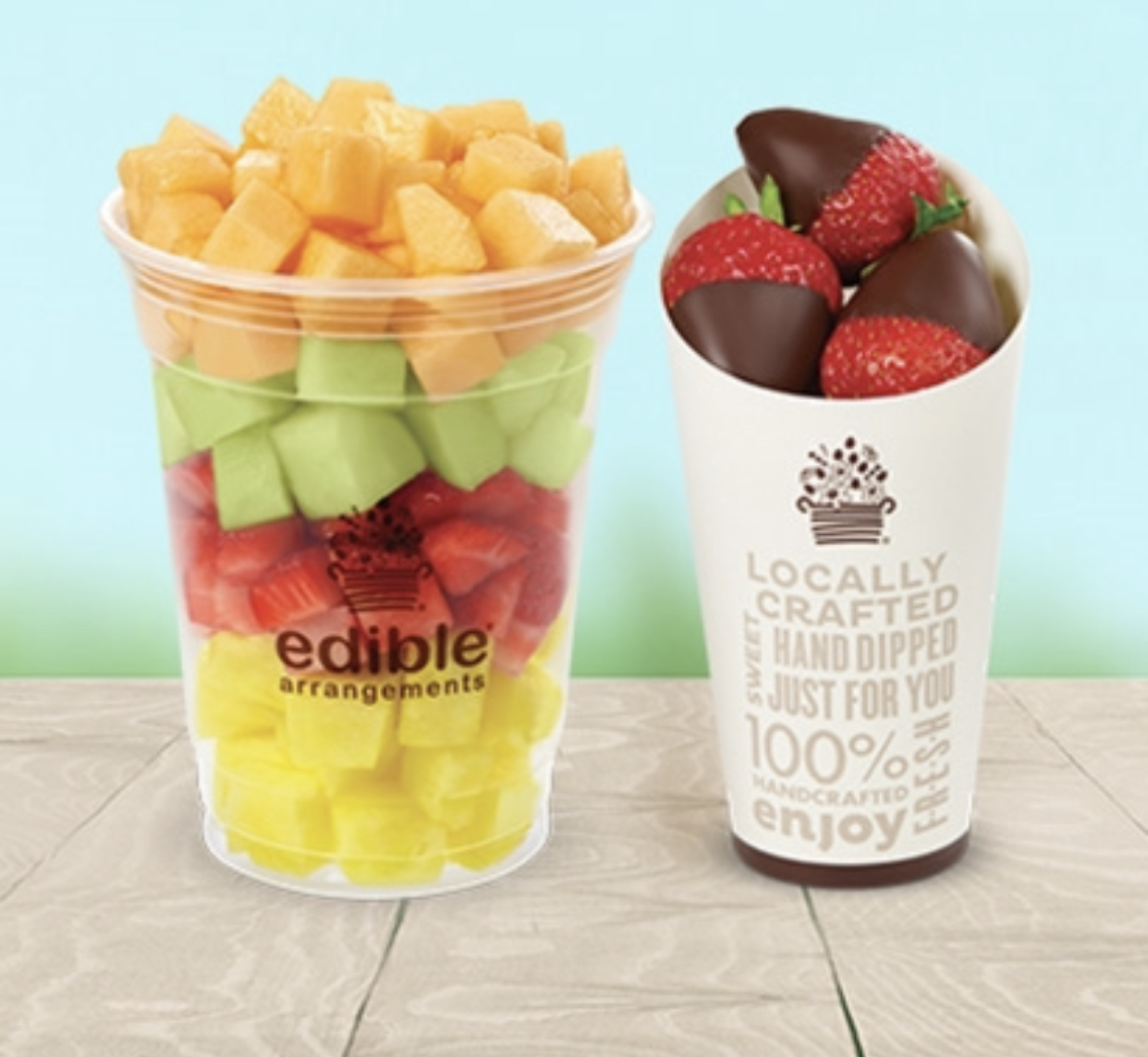 Order Fresh Fruit Salad and Chocolate Dipped Strawberries Cone food online from Edible Arrangements store, Rancho Cucamonga on bringmethat.com