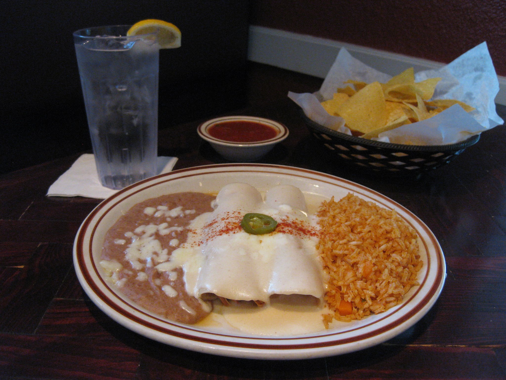Order Enchiladas de Pollo food online from La Playa Maya store, Fort Worth on bringmethat.com