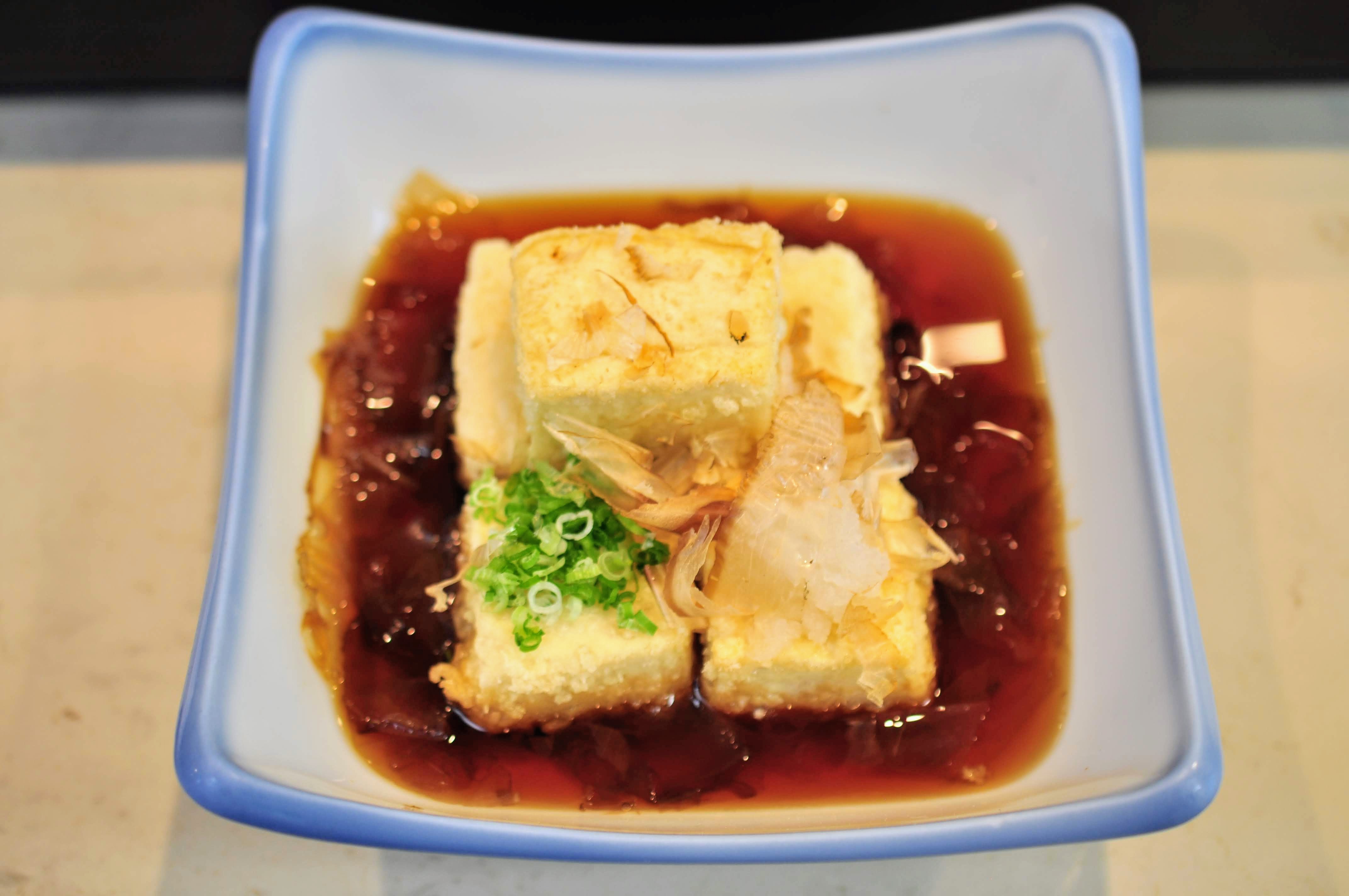 Order 5 Piece Agedashi Tofu food online from Sushi Land store, Hacienda Heights on bringmethat.com