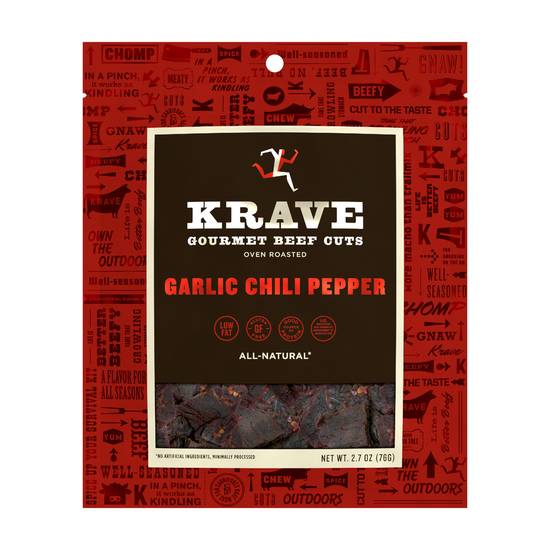 Order Krave Gourmet Beef Cuts Garlic Chili Pepper (2.7 oz) food online from Rite Aid store, Yamhill County on bringmethat.com