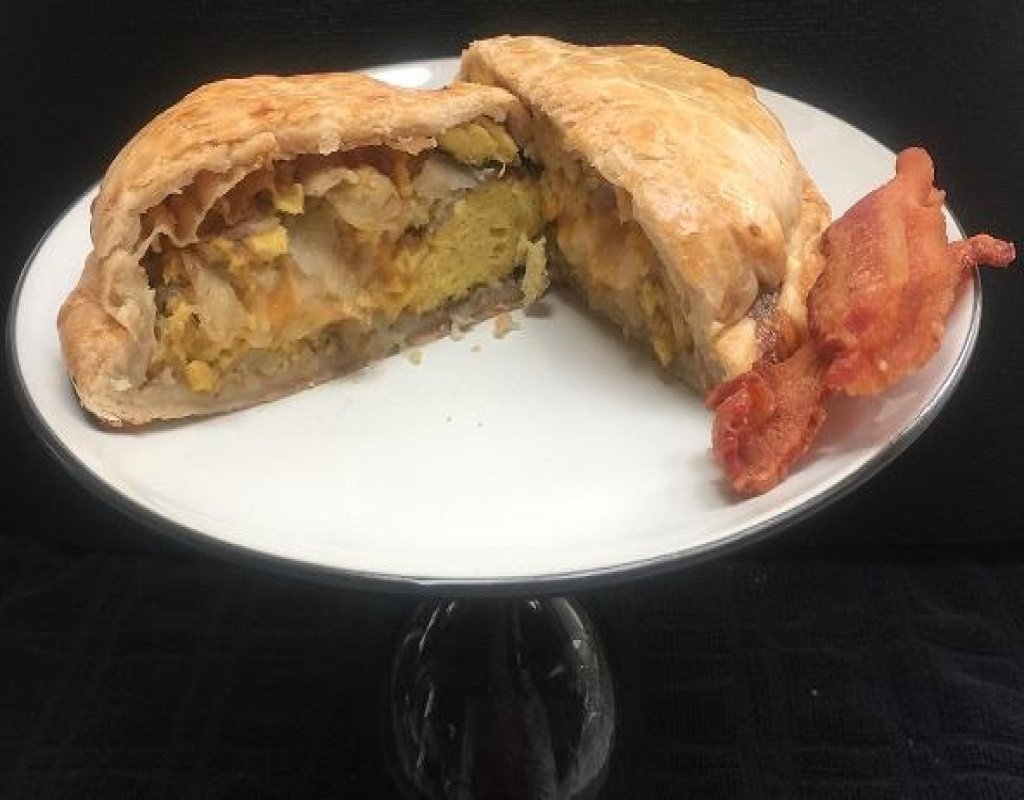 Order Bacon and Egg Pastie food online from Uncle Peter Pasties store, Lake Orion on bringmethat.com