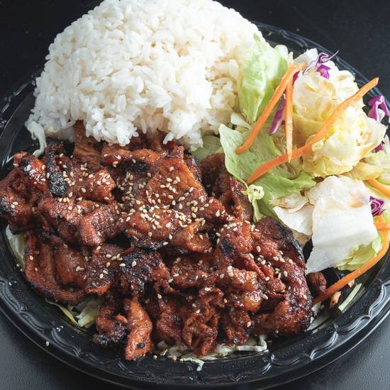Order Spicy Pork Plate food online from Teriyaki Grill store, Sacramento on bringmethat.com