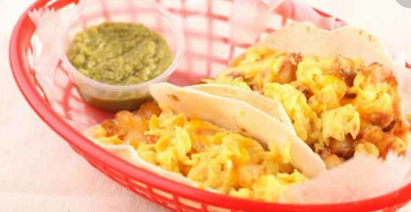Order Potato and Egg Taco food online from Taqueria Jaguars store, Round Rock on bringmethat.com