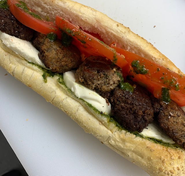Order Fried Meatball Sandwich food online from Ground Up Coffee Shop store, Philadelphia on bringmethat.com