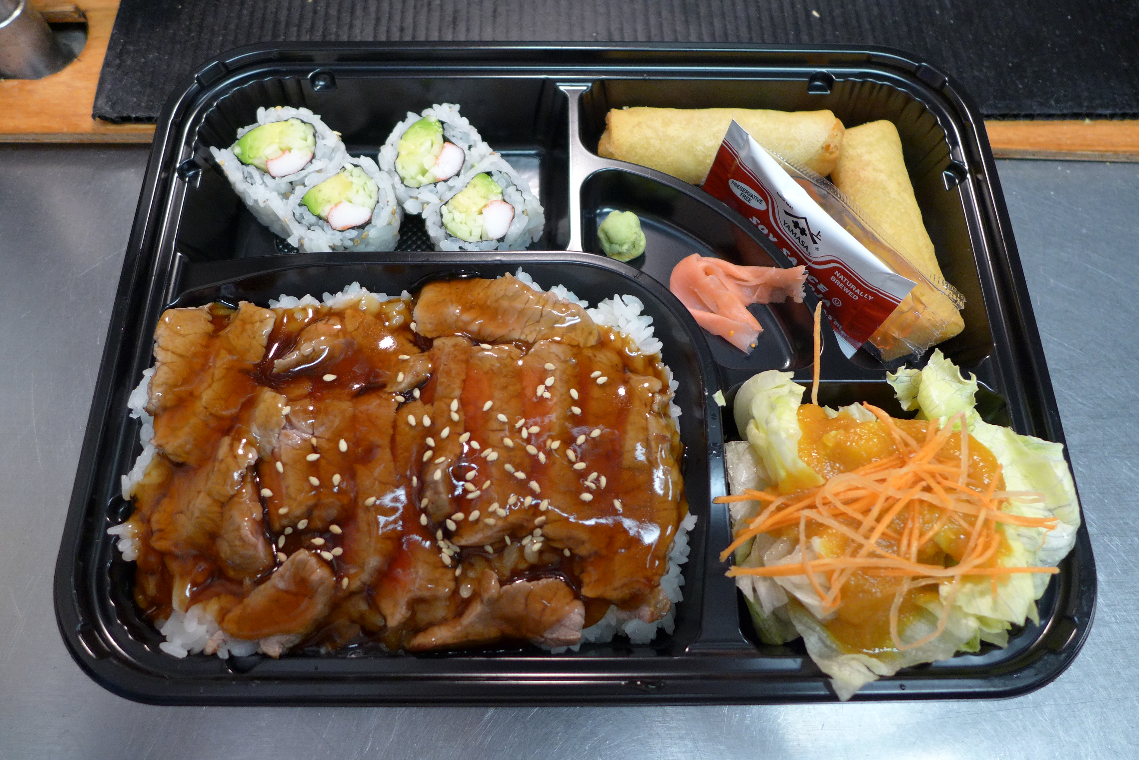 Order Lunch Beef Teriyaki Bento food online from Tokyo Sushi store, Edison on bringmethat.com
