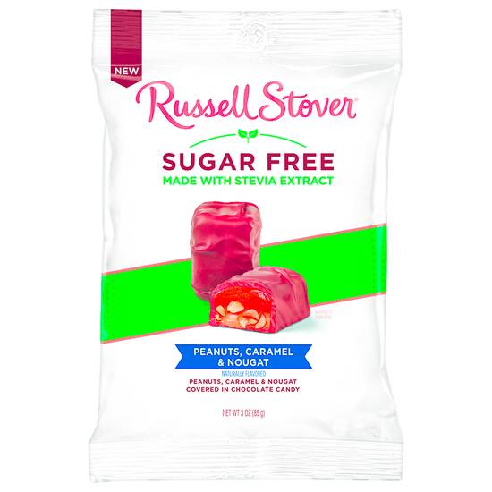 Order Russell Stover Peanuts Caramel & Nougat Chocolate Candy Sugar Free (3 oz) food online from Rite Aid store, Eugene on bringmethat.com