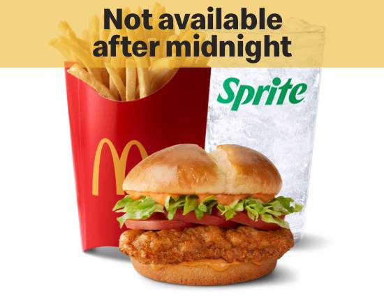 Order Spicy Deluxe Crispy Chicken Sandwich Meal Large food online from Mcdonald's store, Staten Island on bringmethat.com