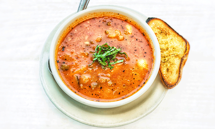 Order MINESTRONE SOUP food online from Amicis East Coast Pizzeria store, Menlo Park on bringmethat.com