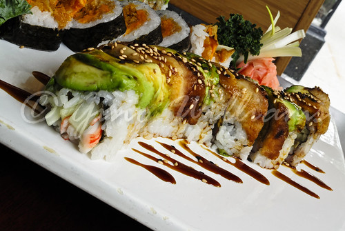 Order Dragon Roll food online from Niu Japanese Fusion Lounge store, Chicago on bringmethat.com