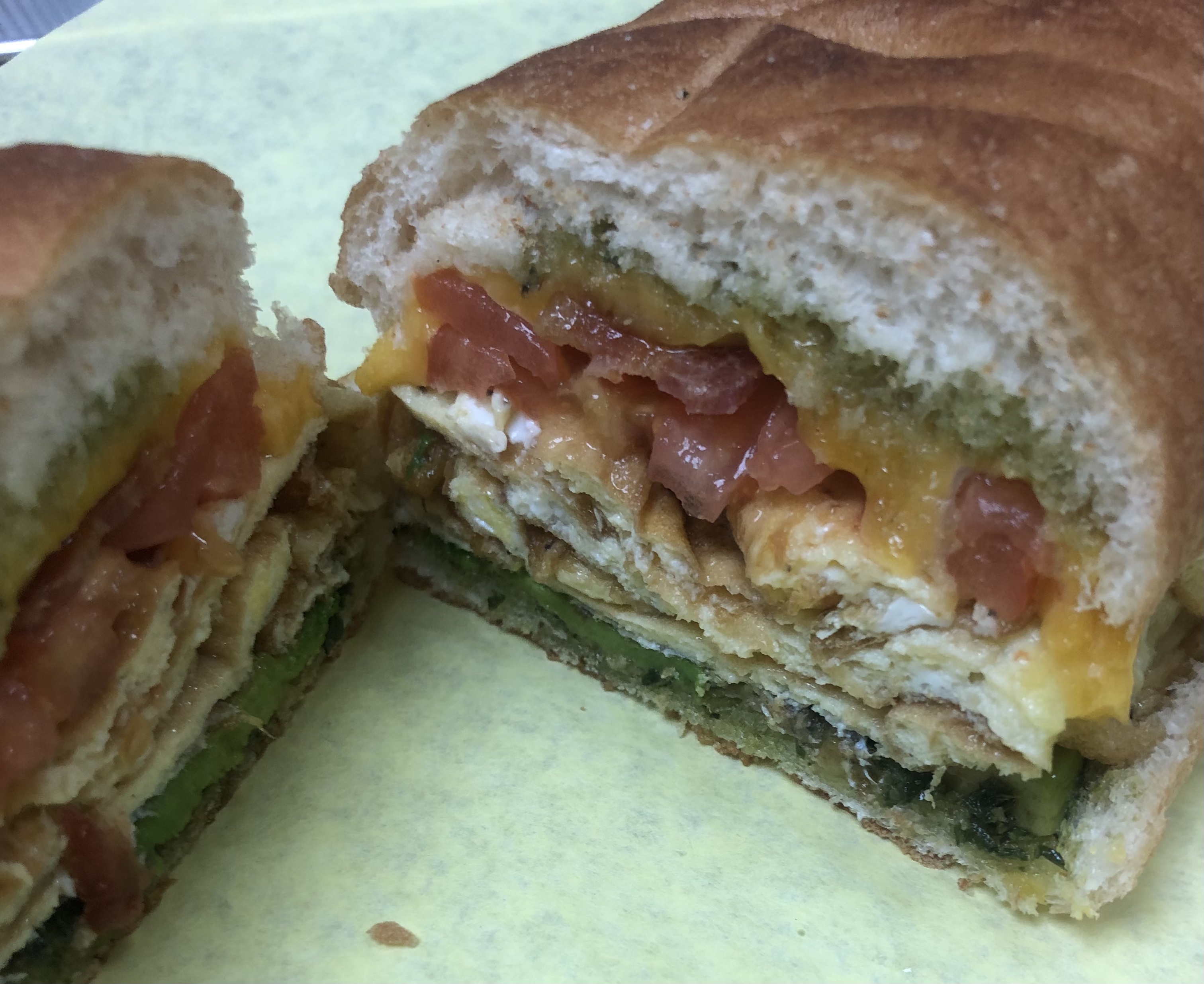 Order Egg & Avocado Panini food online from Uncle Af's store, Agoura Hills on bringmethat.com