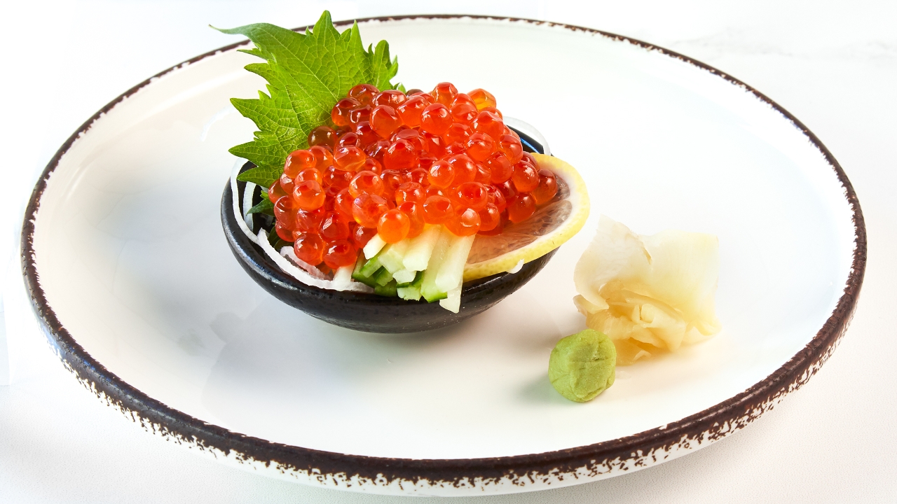 Order Ikura Sashimi food online from Yoki Japanese Restaurant store, Medford on bringmethat.com