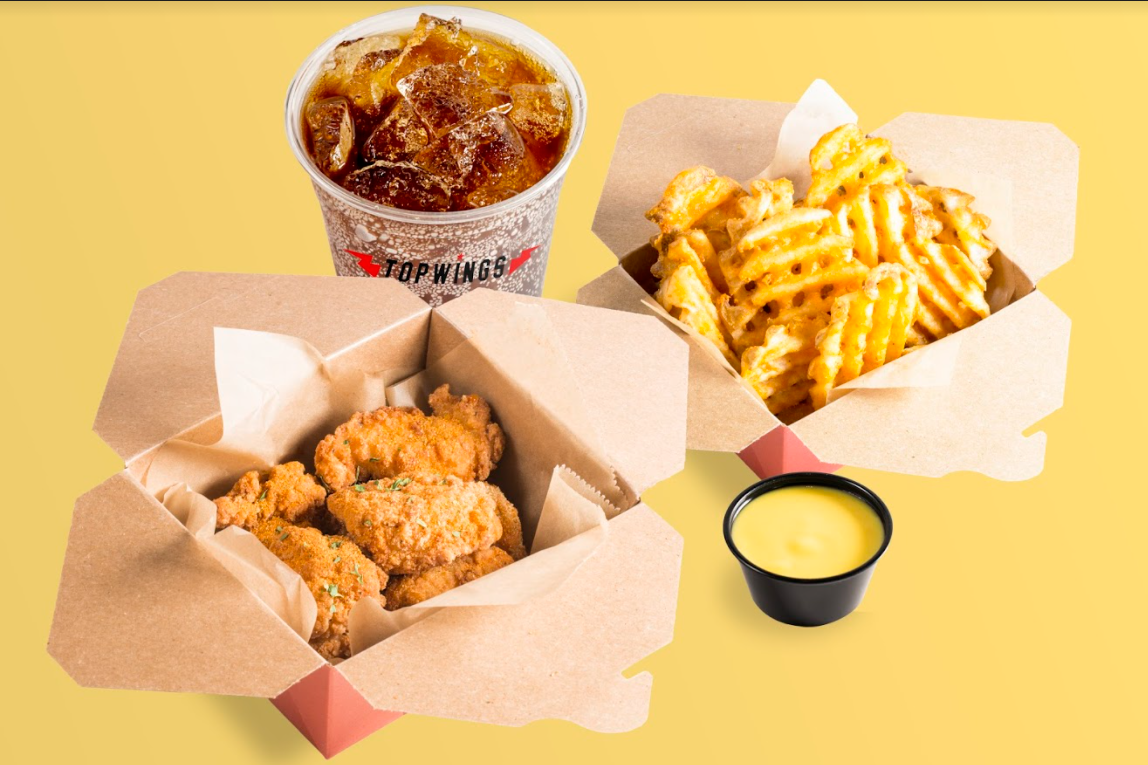 Order 6-8 Pieces Boneless Topwings Combo food online from Topwings store, San Diego on bringmethat.com