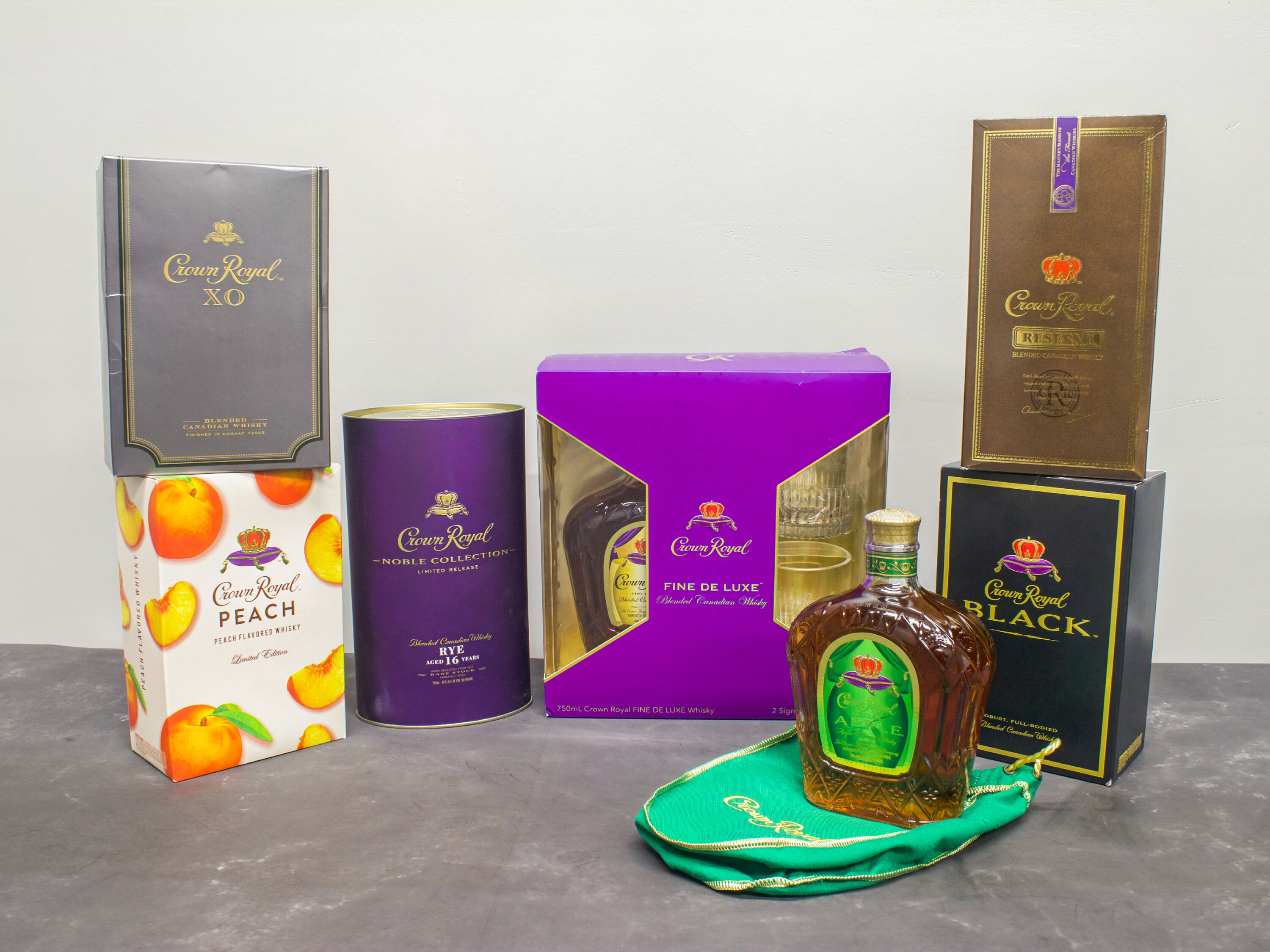 Order Crown Royal Deluxe, 750 ml Whiskey food online from Manteca Mart Liquor store, Manteca on bringmethat.com