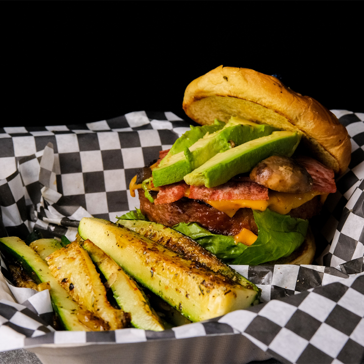 Order Juicy Vego Burger (v) food online from Drumz N Flatz store, Stone Mountain on bringmethat.com