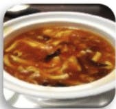 Order 6. Hot & Sour Soup 酸辣汤  food online from Lan House store, Lincoln on bringmethat.com