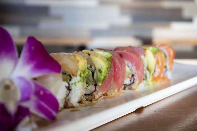 Order Rainbow Roll food online from Pike Kitchen store, Rockville on bringmethat.com