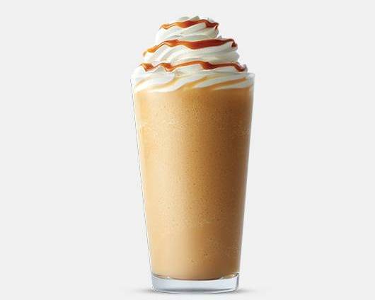 Order Caramel High Rise Cooler food online from Caribou Coffee store, Minneapolis on bringmethat.com