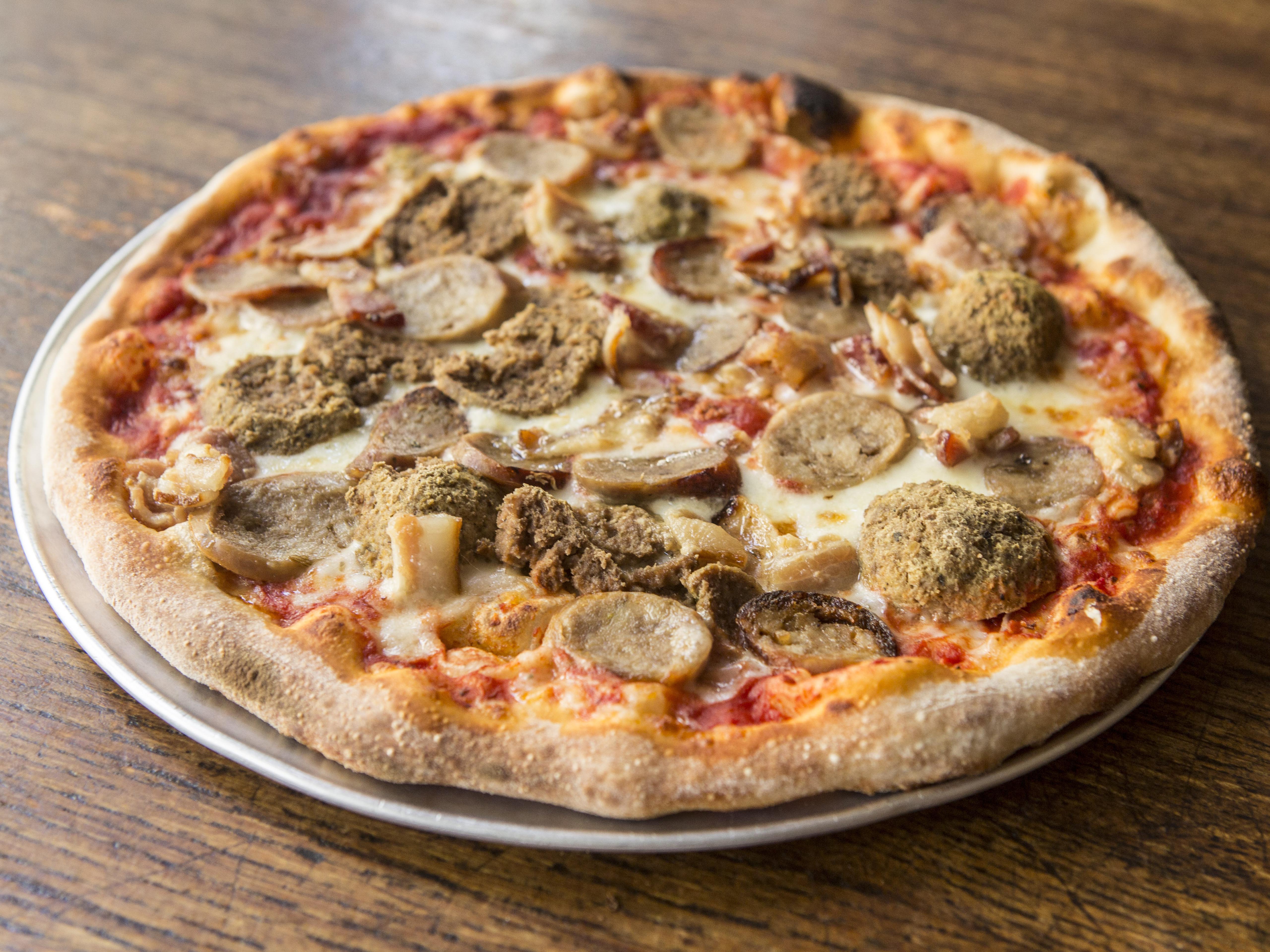 Order 6. Large Pizza di Carne food online from Don giovanni ristorante store, New York on bringmethat.com