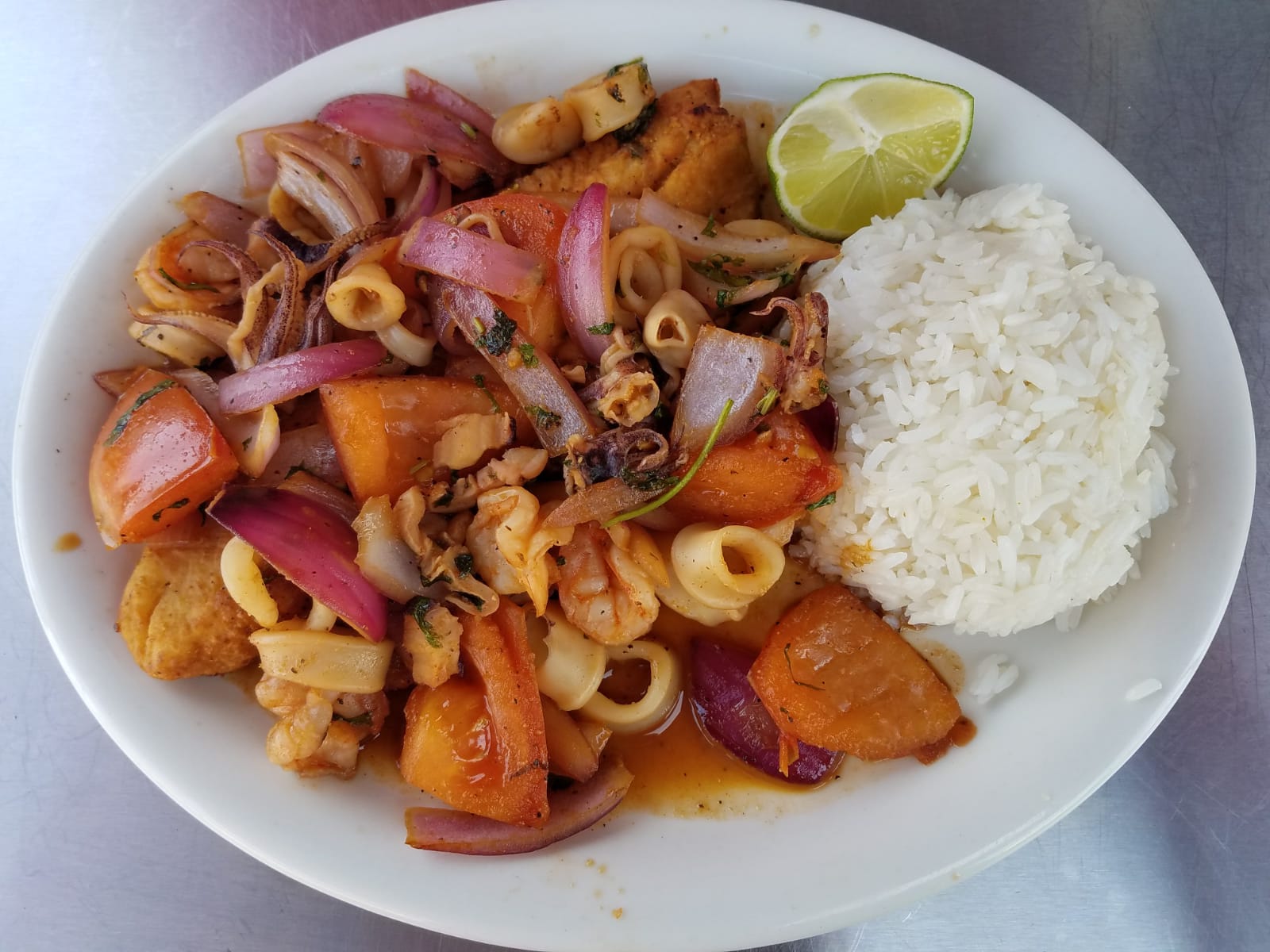 Order Pescado con Mariscos food online from Mex Peru Gipsy store, Los Angeles on bringmethat.com