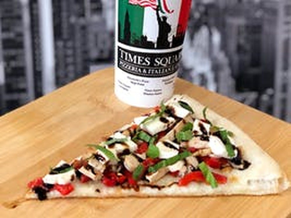 Order Grilled Chicken Balsamic Pizza - Medium 14'' food online from Times Square Pizza store, Asheboro on bringmethat.com