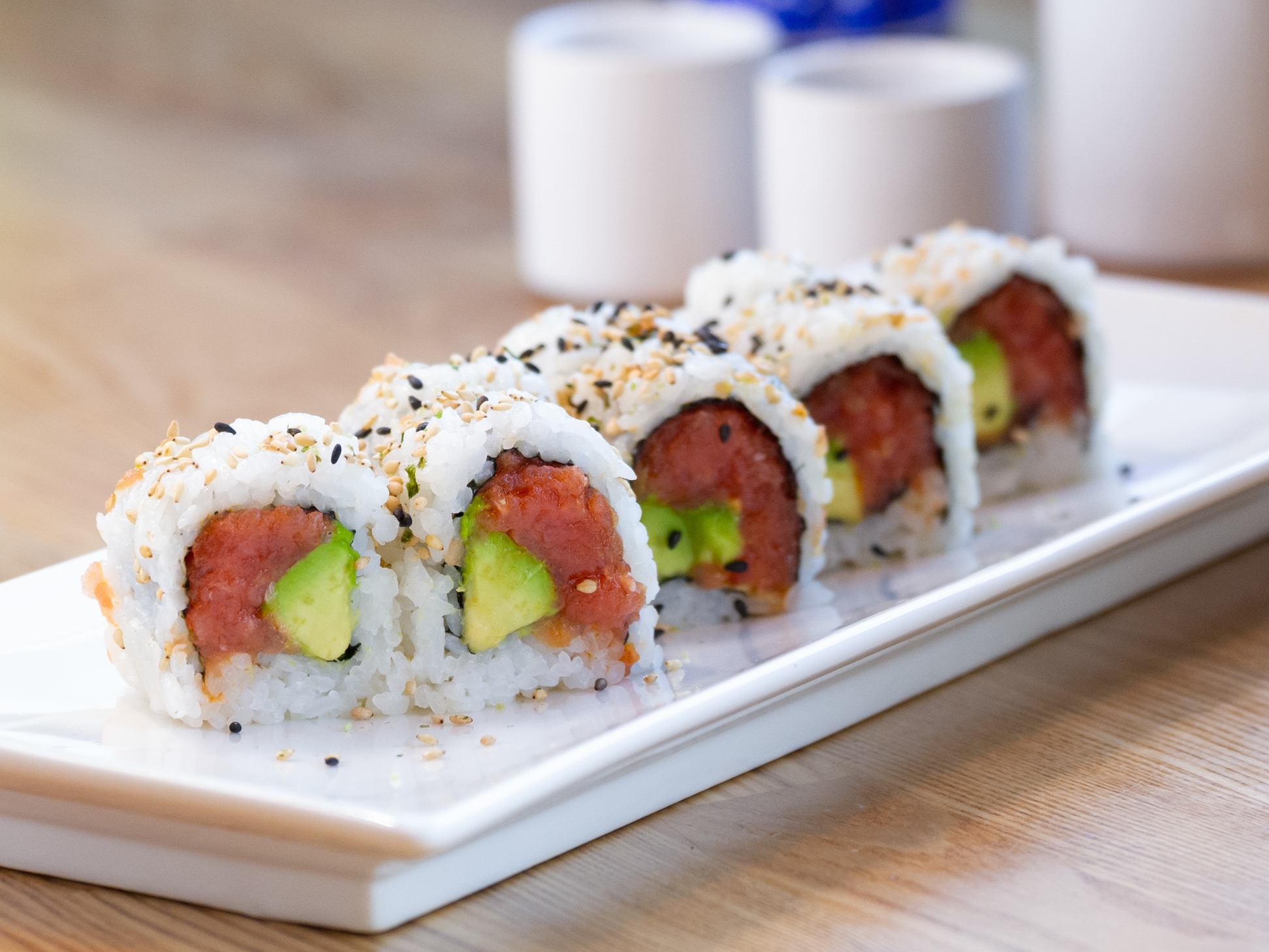 Order Spicy Tuna Avocado Roll food online from Roll Call store, Los Angeles on bringmethat.com