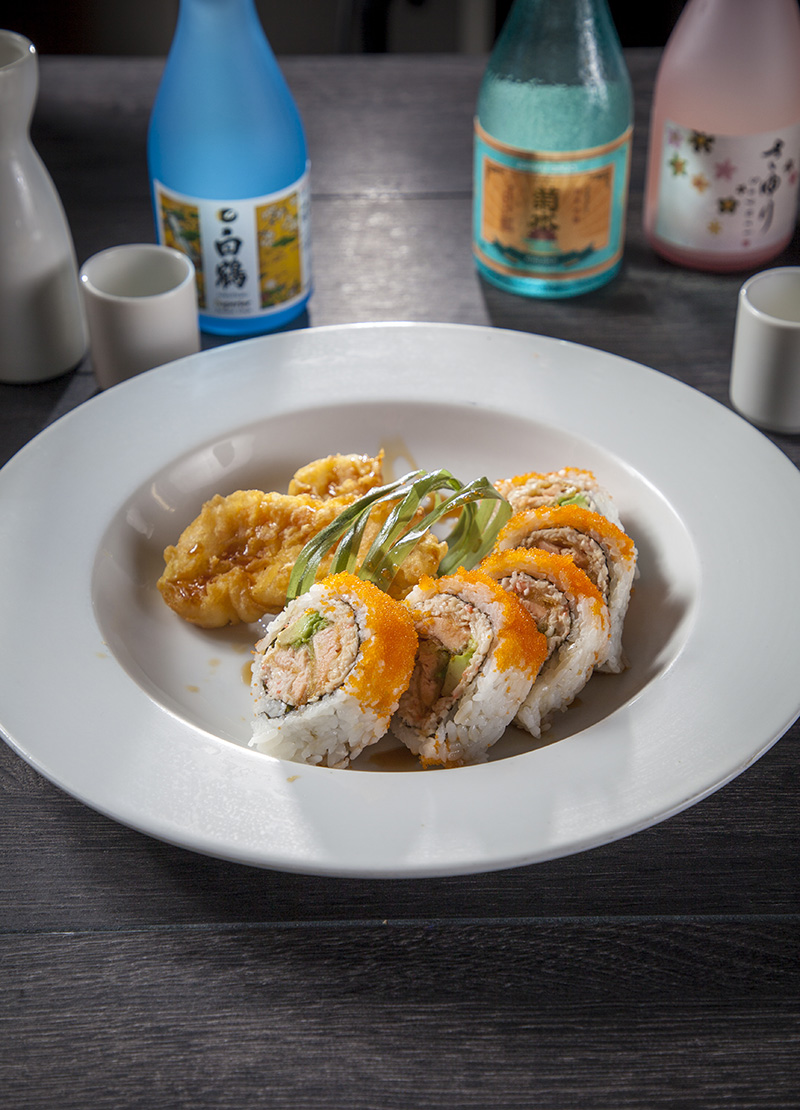 Order T11. Tempura Salmon Roll food online from Sake Sushi Japanese store, Montrose on bringmethat.com