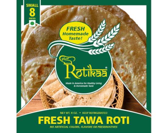 Order Small Tawa Roti (GREEN BAG) (8 pcs) food online from New Rotikaa Foods store, Iselin on bringmethat.com