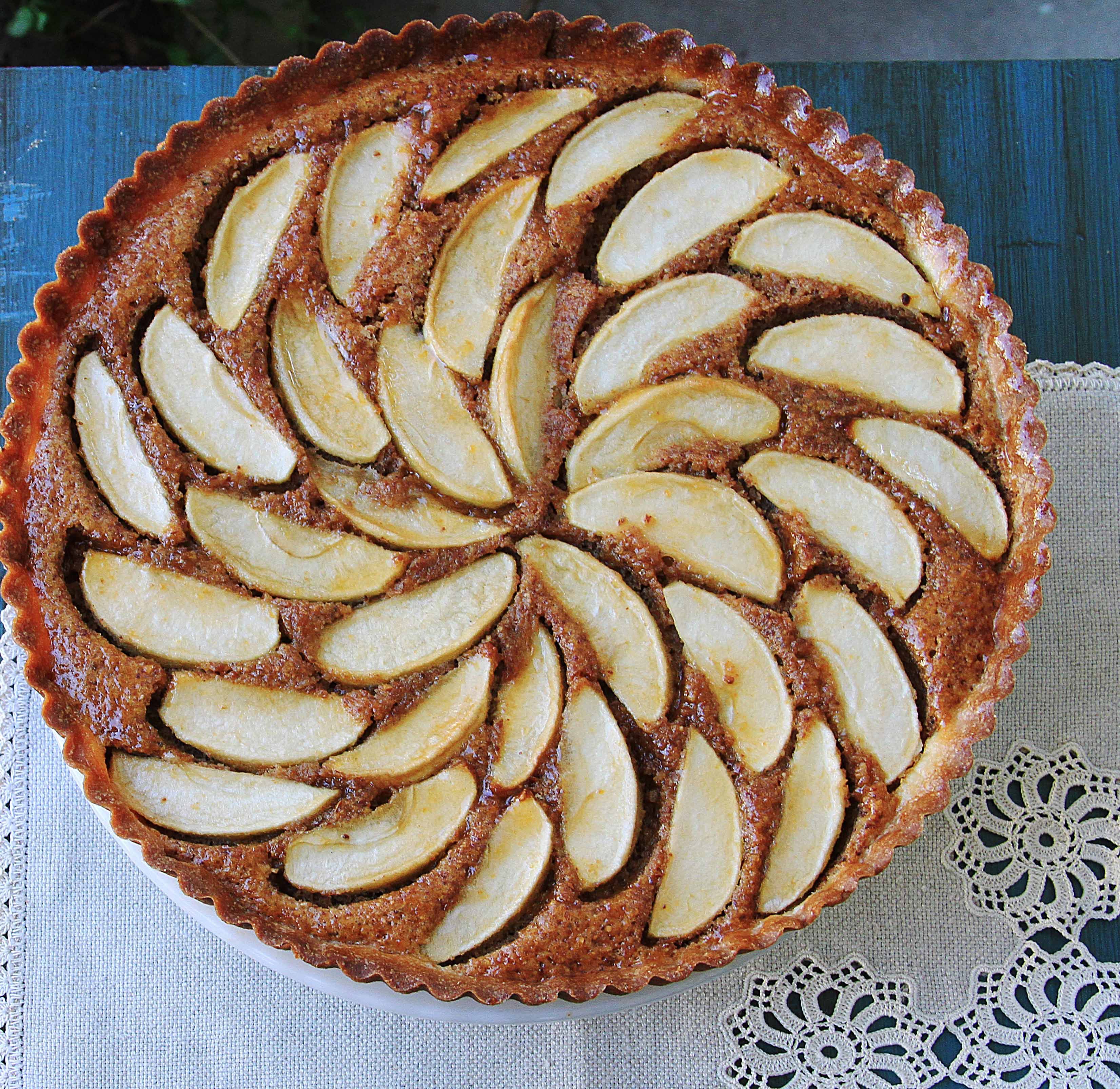Order Apple Frangipane Tart - 9" Full Size  food online from Windowsill Pies Bakery &amp; Cafe store, New Orleans on bringmethat.com