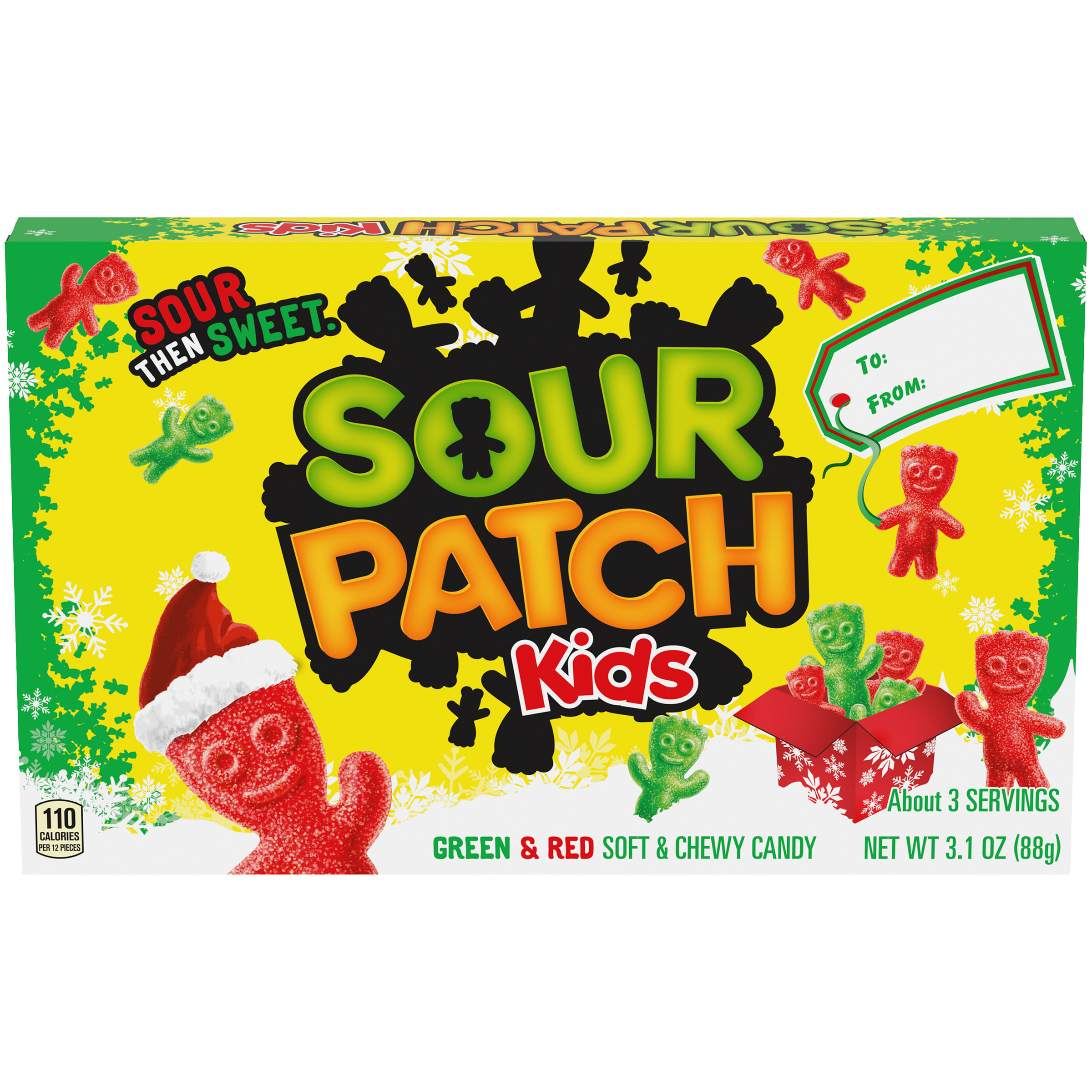 Order Sour Patch Kids Soft & Chewy Holiday Candy - Red & Green, 3.1 oz food online from Bartell store, Edmonds on bringmethat.com