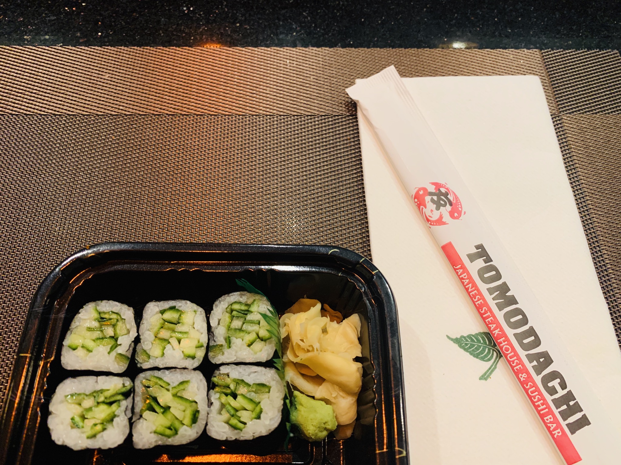 Order 1. Cucumber Roll food online from Tomodachi Japanese Steakhouse & Sushi Bar store, Royersford on bringmethat.com