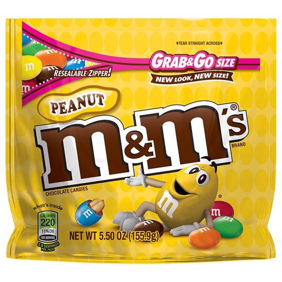 Order M&Ms Peanut Chocolate Candy Grab & Go Size food online from Exxon Food Mart store, Port Huron on bringmethat.com
