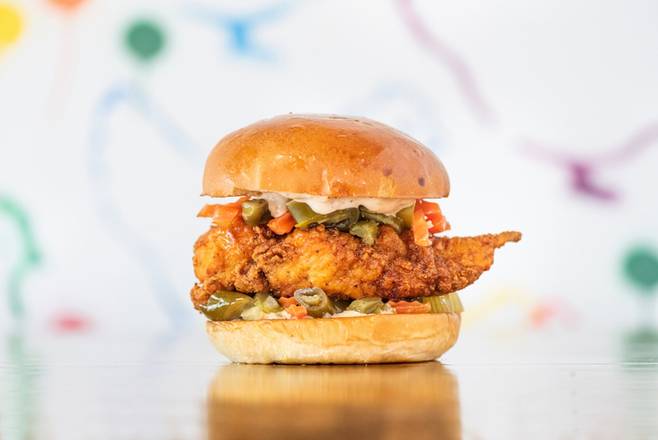 Order Chicago Hot Chicken Sandwich food online from Fry The Coop store, Oak Lawn on bringmethat.com