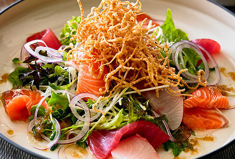 Order Sashimi Salad food online from Kino Sushi store, Los Angeles on bringmethat.com