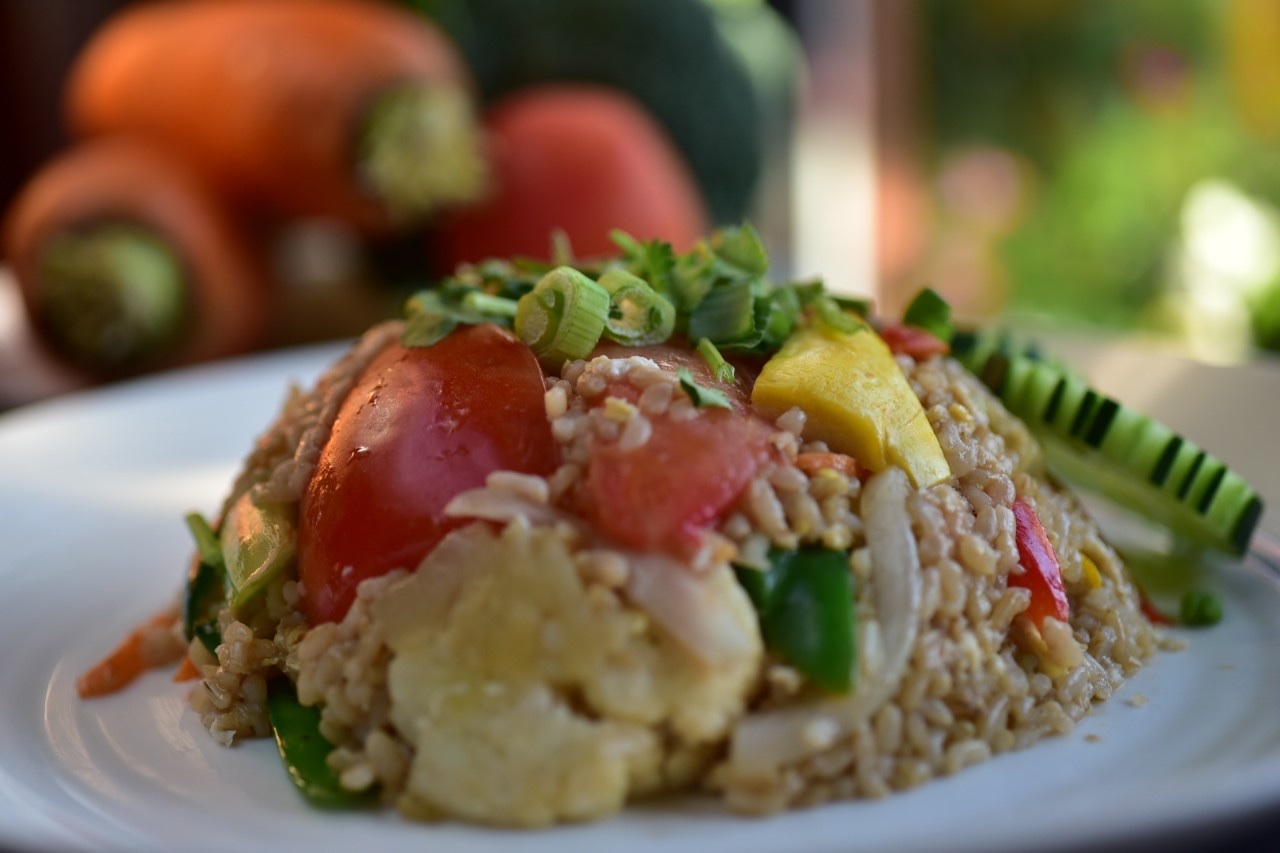 Order Vegetable Fried Rice food online from Brown Sugar Cafe store, Boston on bringmethat.com