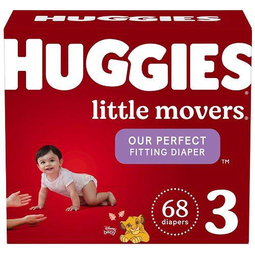 Order Huggies Little Movers Baby Diapers, Size 3 - 68.0 ea food online from Walgreens store, Sparks on bringmethat.com