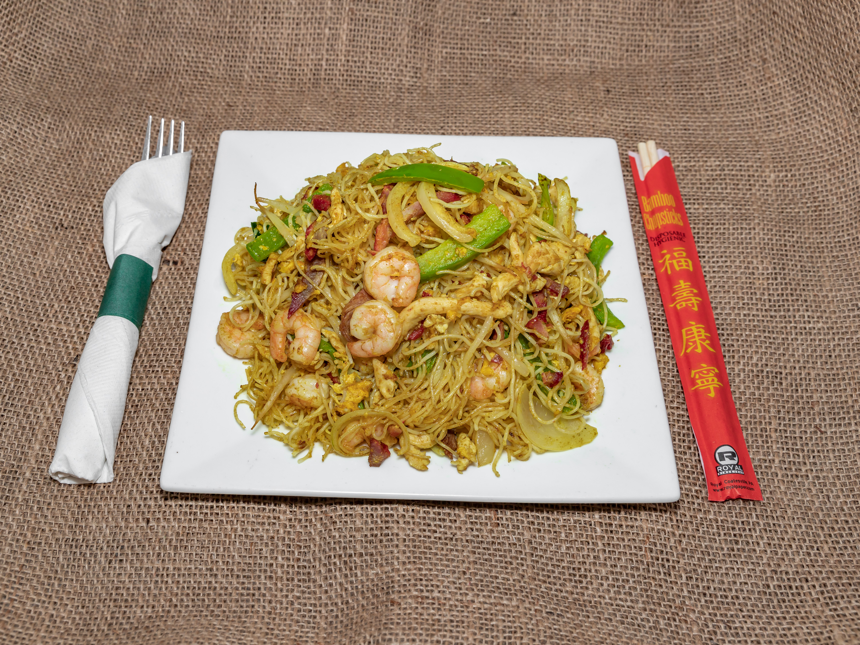 Order 110. Singapore Rice Noodles food online from Mandarin Cuisine store, Needham Heights on bringmethat.com