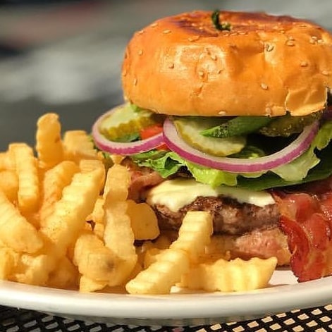 Order Tony's Ultimate Burger food online from Tonys Sports Bar store, Oceanside on bringmethat.com